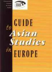 Guide to Asian studies in Europe