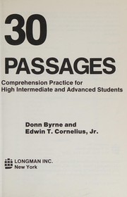 Cover of: 30 passages: comprehension practice for high intermediate and advanced students