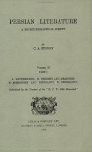Persian literature by C. A. Storey