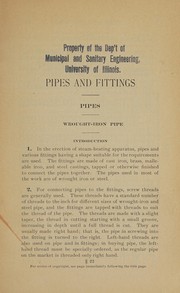 Cover of: Pipes and fittings by 