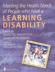 Cover of: Health Needs of People with Learning Disability by 