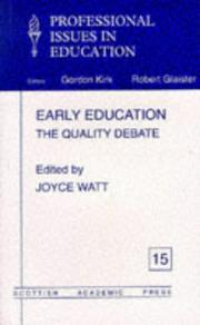 Early education : the quality debate