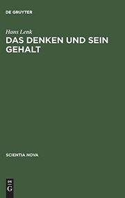 Cover of: Das Denken und sein Gehalt