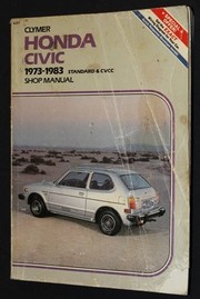 Cover of: Honda Civic: 1973-1983 standard & CVCC shop manual