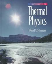 Cover of: An Introduction to Thermal Physics by Daniel V. Schroeder