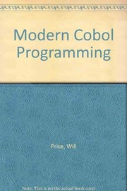 Cover of: Modern COBOL programming by Wilson T. Price