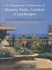 Cover of: Management & Maintenance of Historic Parks: The English Heritage Handbook