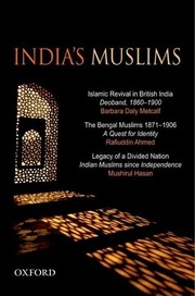 Cover of: India's Muslims by Mushirul Hasan, Barbara Daly Metcalf, Rafiuddin Ahmed