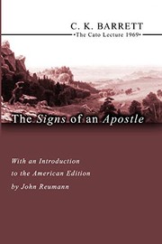 The signs of an apostle by C. K. Barrett