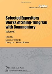 Cover of: Selected Expository Works of Shing-Tung Yau with Commentary 2 Volume Set