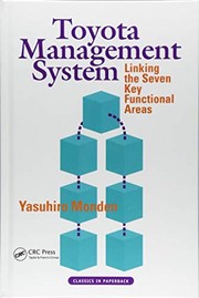 Cover of: Toyota Management System by Yasuhiro Monden