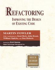 Cover of: Refactoring by Martin Fowler, Kent Beck, John Brant, William Opdyke, Don Roberts