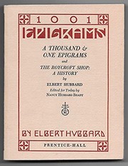 Cover of: A thousand & one epigrams: and, The Roycroft Shop: a history.