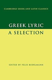 Cover of: Greek Lyric: A Selection