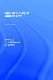 Annual survey of African law. Vol.3: 1969