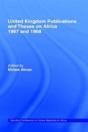 United Kingdom publications and theses on Africa