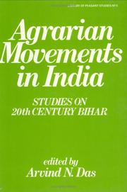Cover of: Agrarian Movements in India: Studies on 20th Century Bihar (Library of Peasant Studies)