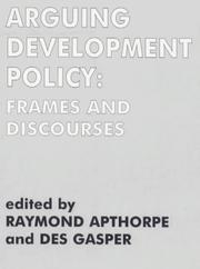 Arguing development policy : frames and discourses