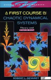 Cover of: A first course in chaotic dynamical systems: theory and experiment