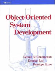 Cover of: Object-oriented system development by Dennis De Champeaux