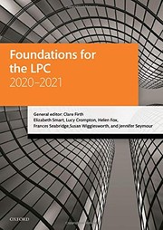 Cover of: Foundations for the LPC 2020-2021