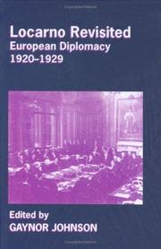 Cover of: Locarno revisited: European diplomacy, 1920-1929