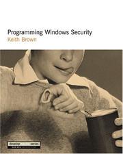 Cover of: Programming Windows Security (The DevelopMentor Series)