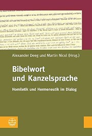 Bibelwort und Kanzelsprache by Alexander Deeg, Martin Nicol