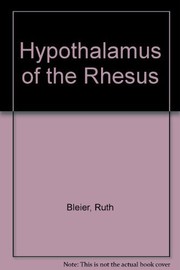 Cover of: The Hypothalmus of the Rhesus Monkey by Ruth Bleier