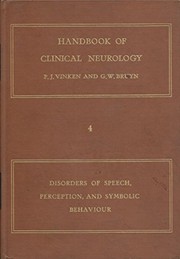 Cover of: Disorders of speech, perception and symbolic behaviour