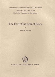 Cover of: The early charters of Essex