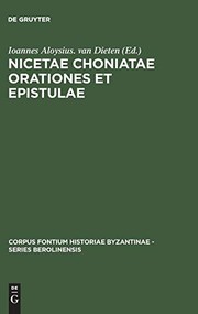 Cover of: Nicetae Choniatae orationes et epistulae by Nicetas Choniates