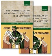 Cover of: Commentary of Origen on the Gospel of St Matthew
