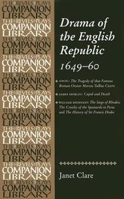 Drama of the English Republic 1649-60