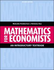 Mathematics for economists : an introductory textbook