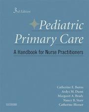 Cover of: Pediatric primary care: a handbook for nurse practitioners