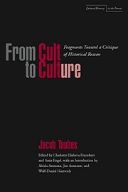 Cover of: From cult to culture: fragments towards a critique of historical reason