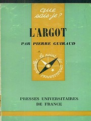 Cover of: L'Argot