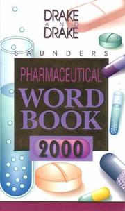 Cover of: Saunders Pharmaceutical Word Book, 2000