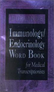 Cover of: Dorland's Immunology/Endocrinology Word Book for Medical Transcriptionists