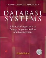 Cover of: Database Systems: A Practical Approach to Design, Implementation, and Management (3rd Edition)