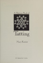 Cover of: A pattern book of tatting