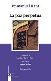 Cover of: La paz perpetua