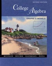 Cover of: College Algebra: Graphs and Models with Graphing Calculator Manual (2nd Edition)