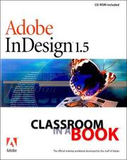Cover of: Adobe InDesign 1.5 Classroom in a Book