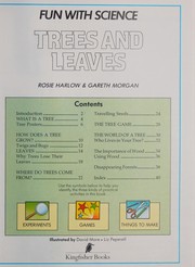 Cover of: Trees and Leaves (Fun with Science) by Gareth Morgan, Rosie Harlow