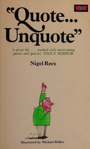 Cover of: "Quote - unquote"