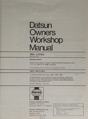 Cover of: Datsun Sunny Owner's Workshop Manual