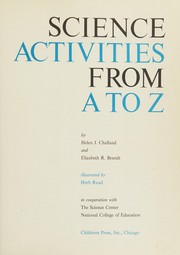 Cover of: Science activities from A to Z by Helen J. Challand