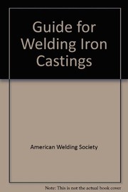 Cover of: Guide for Welding Iron Castings Dii.2-89